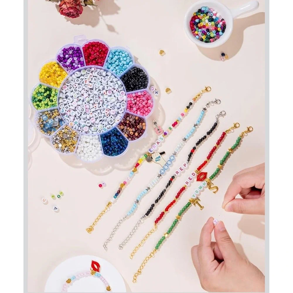 NWT Goldwise ERAS Tour Friendship Bracelet Kit 30 Colors Letter Beads Charms DIY